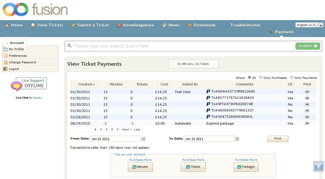 payment history new